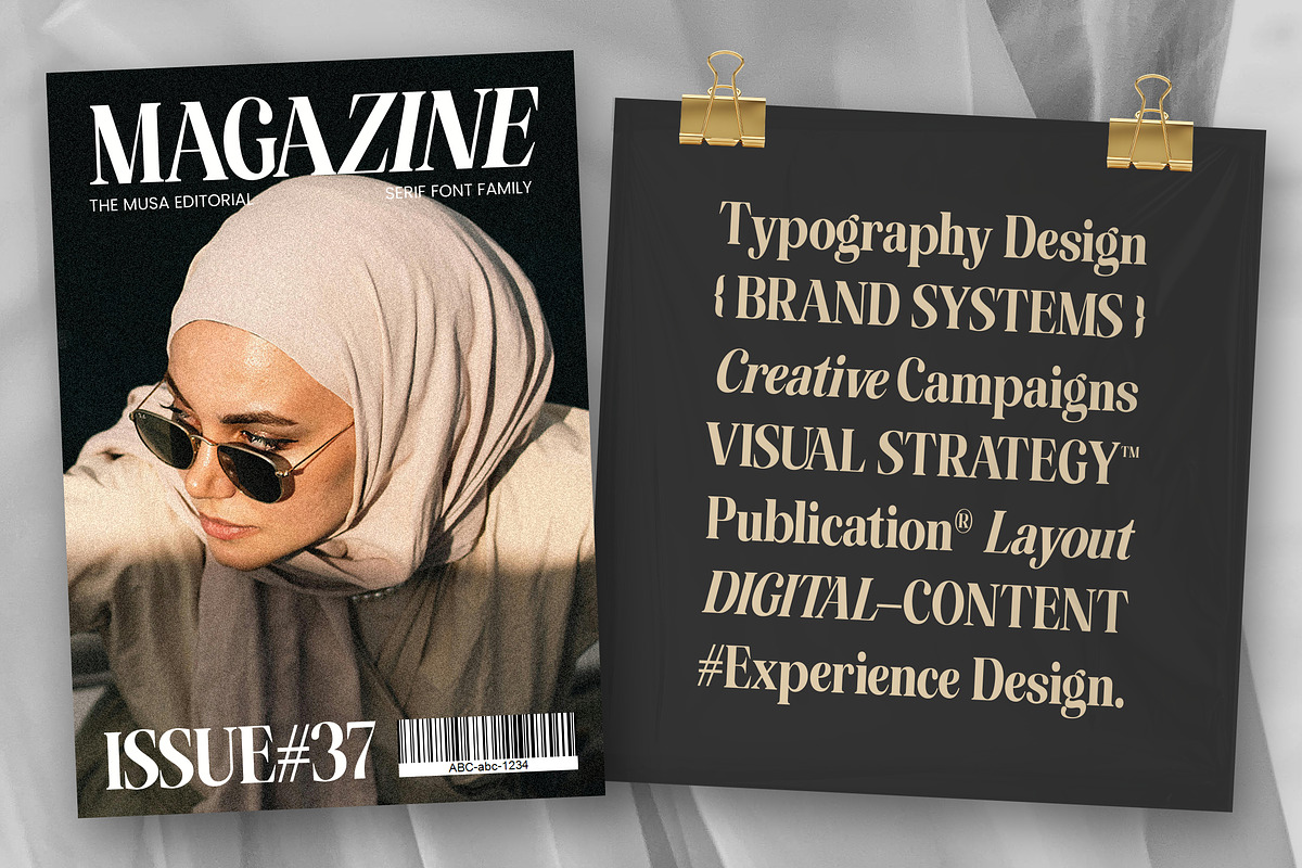 The Musa Editorial | 18 Font Files, a Serif Font by Romiecreative (Photo 4 of 12)