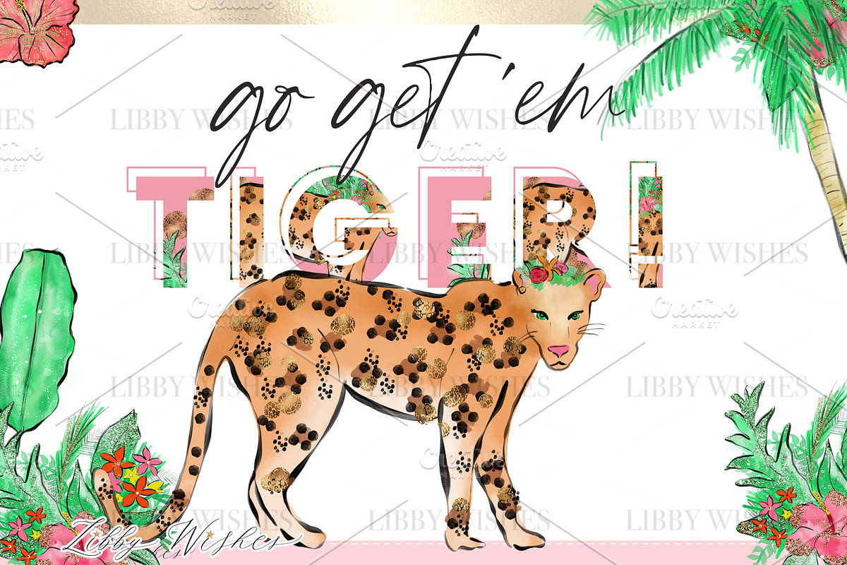 Palm Springs Tropical Clipart, an Animal Illustration by Libby Wishes (Photo 17 of 19)