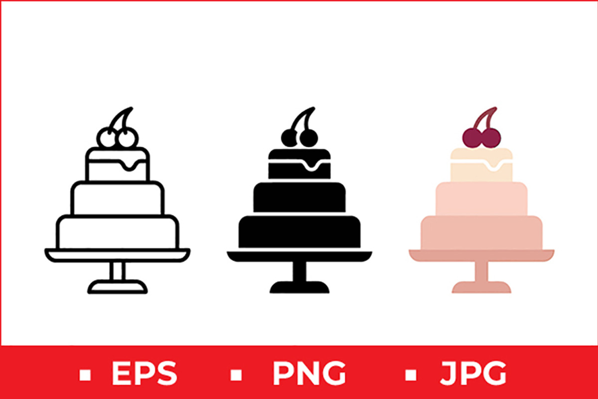 Cherry Cake Stand Vector Art, a Solid Icon by Artonix (Photo 1 of 2)