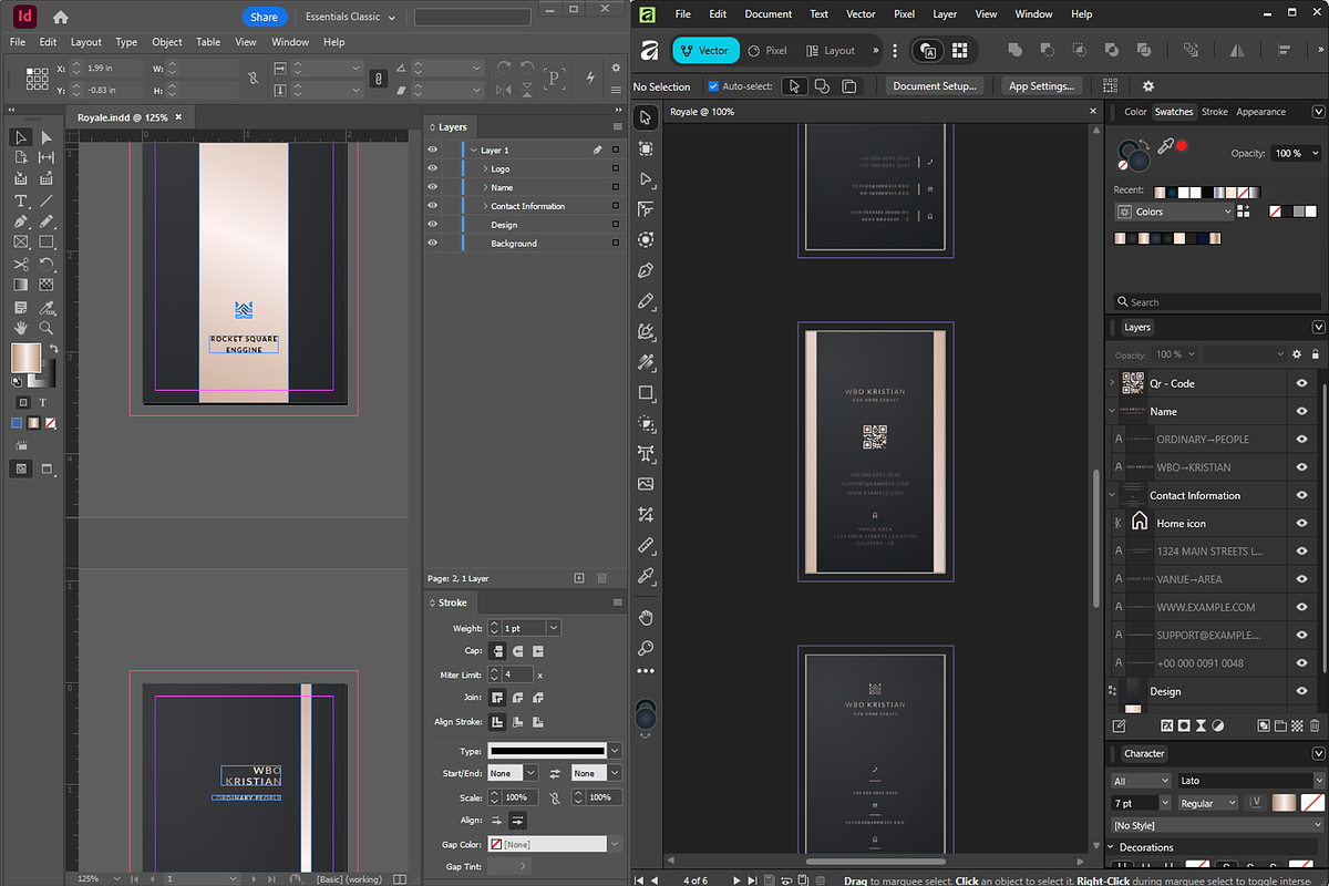 Royale Business Card - 5 Bundles, a Business Card Template by Ctrl space studio (Photo 8 of 9)