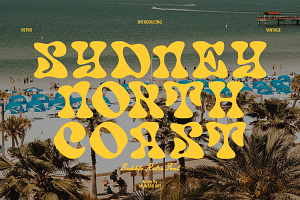 Sydney North Coast Bubble Retro Font, a Serif Font by Muntab_Art