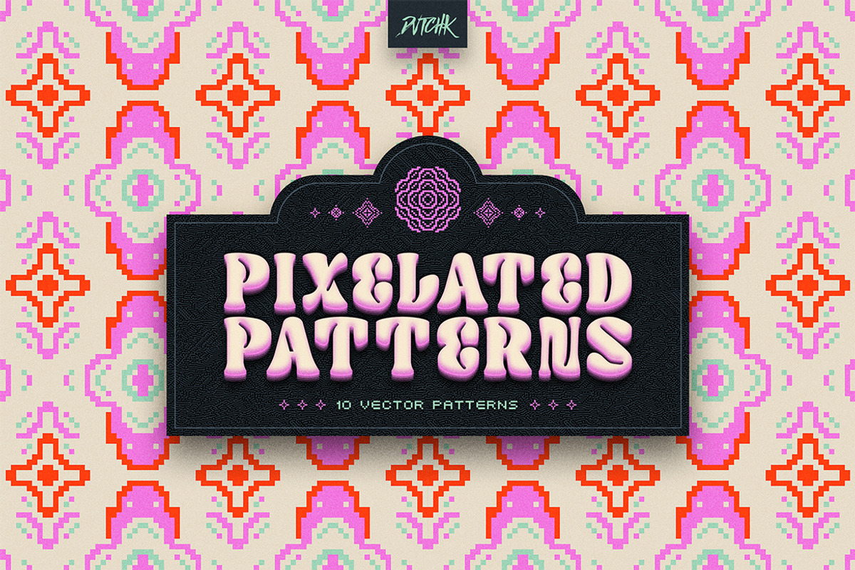 Pixel Mosaic Patterns | Vol. 06, a Pattern Graphic by dvtchk (Photo 5 of 10)