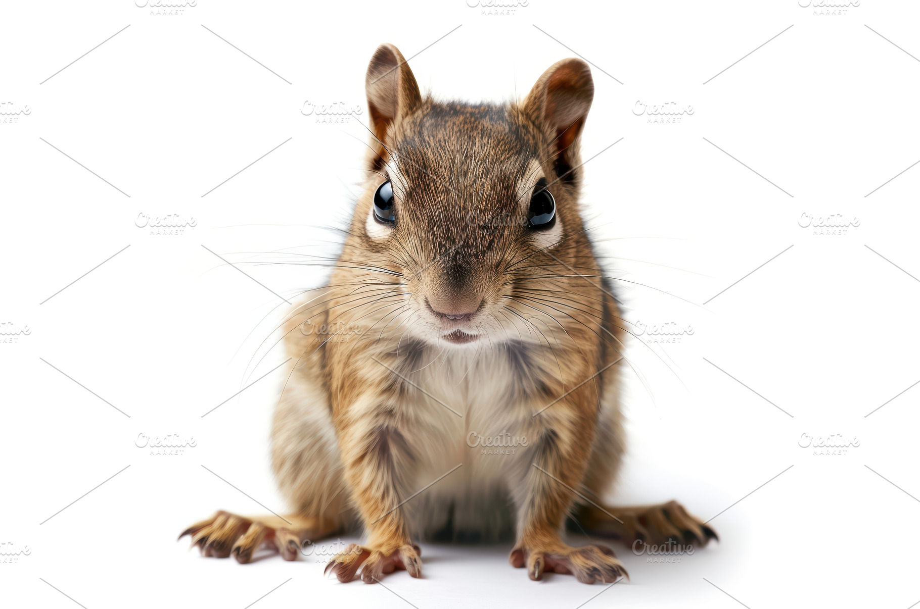 Cute chipmunk sitting on white, an Animal Photo by piter.goskov