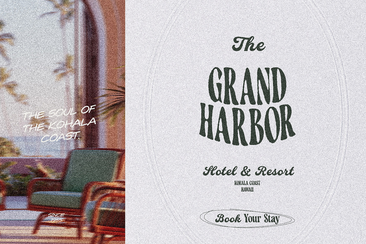 Hello Hawaii Retro Surf Font Trio, a Handwritten Font by AndrewPixelType (Photo 9 of 18)