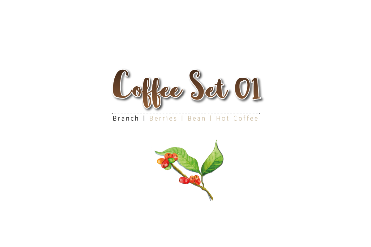 Coffee Set WaterColor, a Food Illustration by Ora (Photo 2 of 5)