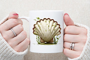 Watercolor Seashells Clipart, an Illustration by Sublimation Artist (Thumbnail 5 of 6)