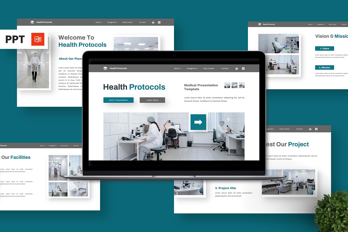 Health Protocols - Medical PPT, a Presentation Template by Deepslide Studio (Photo 1 of 6)