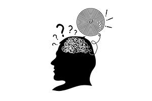 Abstraction: a person thinks, an Education Illustration by Nenahliadava Design