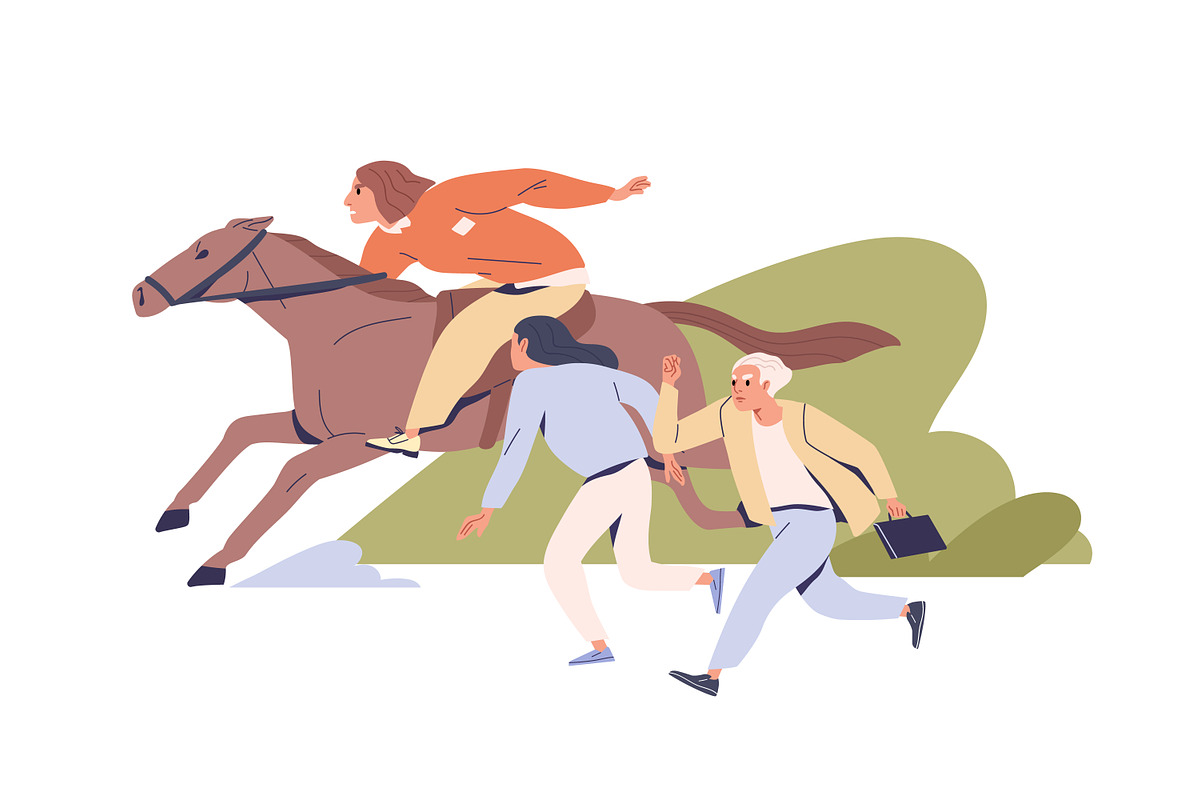 People living fast life concept set, a Person Illustration by Good Studio (Photo 6 of 7)