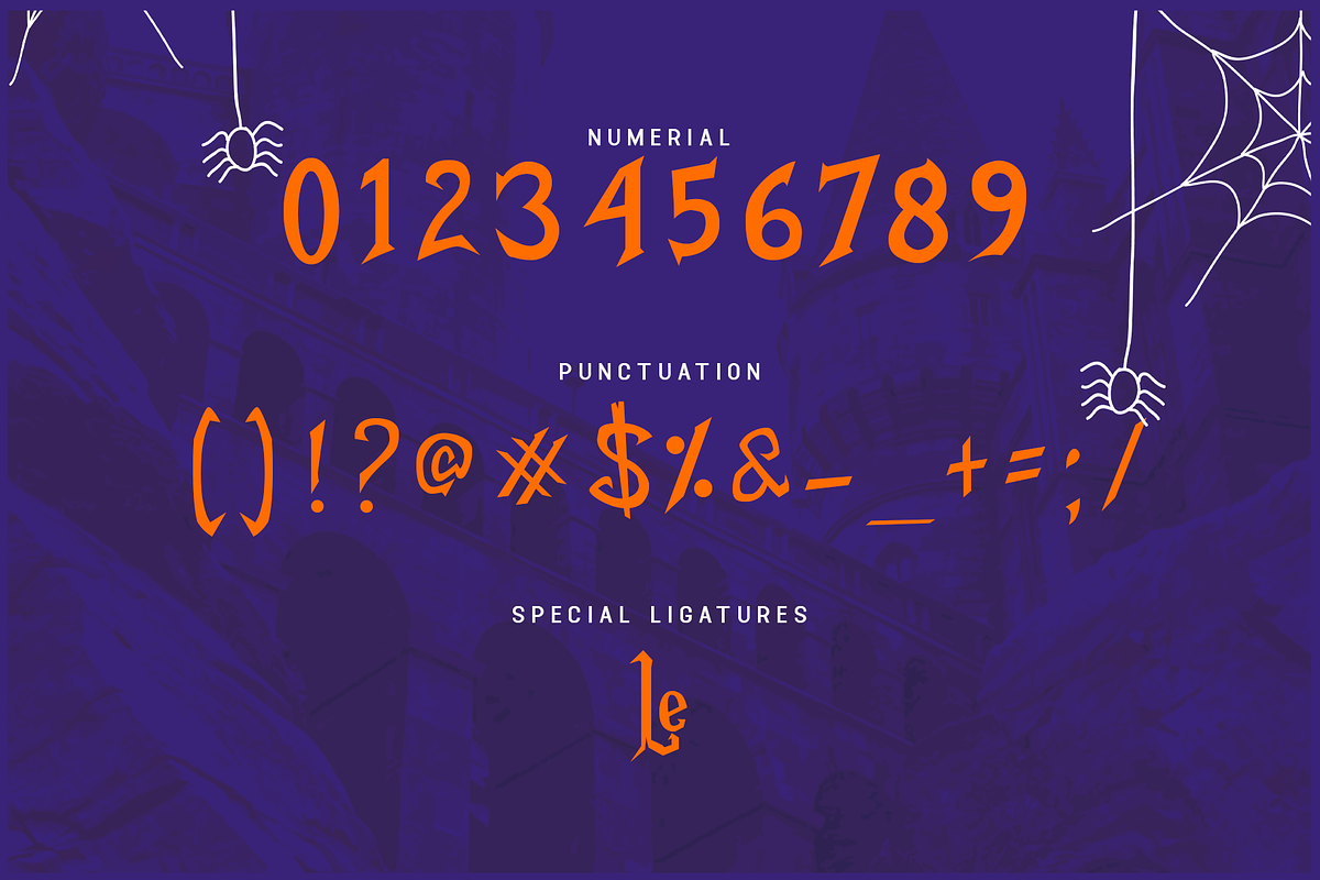 Mr. Draculle–Horror Display Typeface, a Blackletter Font by overlaytemplates (Photo 5 of 5)