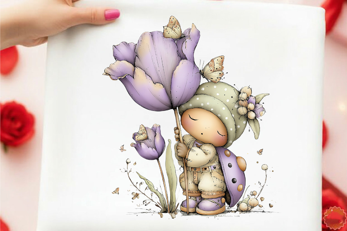 Whimsical Spring Ladybug Clipart, an Illustration by designcity5 (Photo 5 of 5)