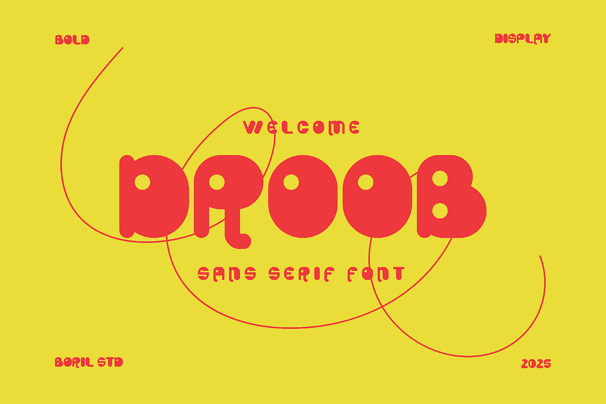 DROOB - Display Font, a Sans Serif Font by Boril Std (Photo 3 of 13)