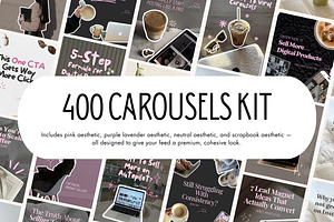 400 Instagram Carousel Kit Templates, a Templates & Theme by wekreatif