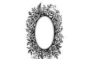 50 Elegant Floral Oval Mirror Frame, a Decorative Illustration by Amazin_art (Thumbnail 9 of 34)