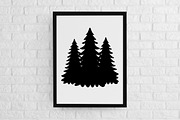 Pine Tree Silhouette SVG, an Object Illustration by newminddesign (Thumbnail 3 of 3)