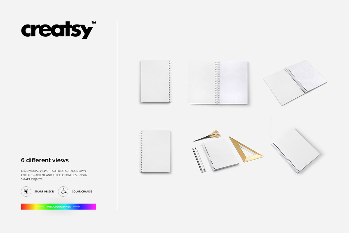 Notebook Mockup Set, a Print Template by creatsy4 (Photo 8 of 9)