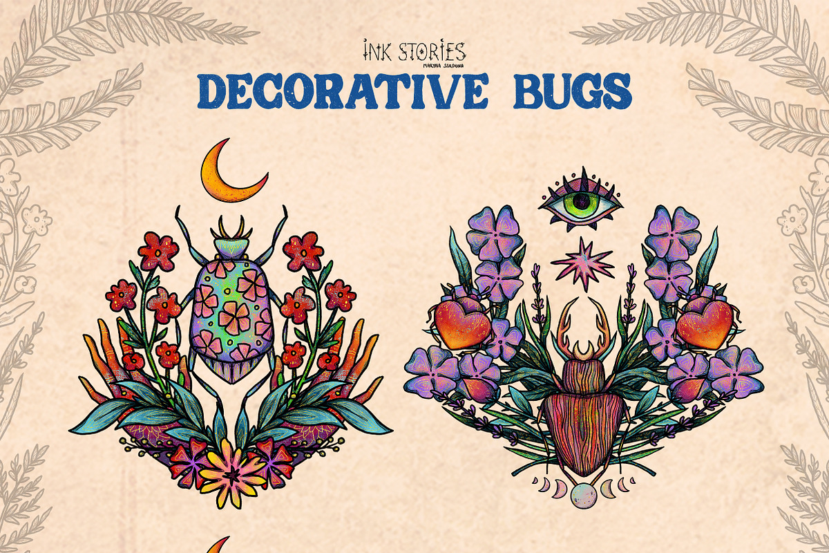 Decorative Bugs | Hand-drawn Bettles, an Animal Illustration by Ink Stories (Photo 12 of 28)