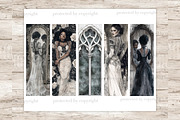 Haunted House Bookmarks | Halloween, a Seasonal Illustration by GlamArtZhanna (Thumbnail 2 of 3)