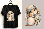 Quirky Easter Bunny Clipart, an Illustration by SVGArt (Thumbnail 5 of 7)