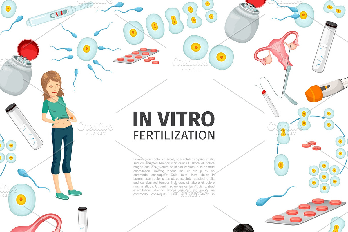 In Vitro Fertilization Background, a Decorative Illustration by Alexander Belenkiy