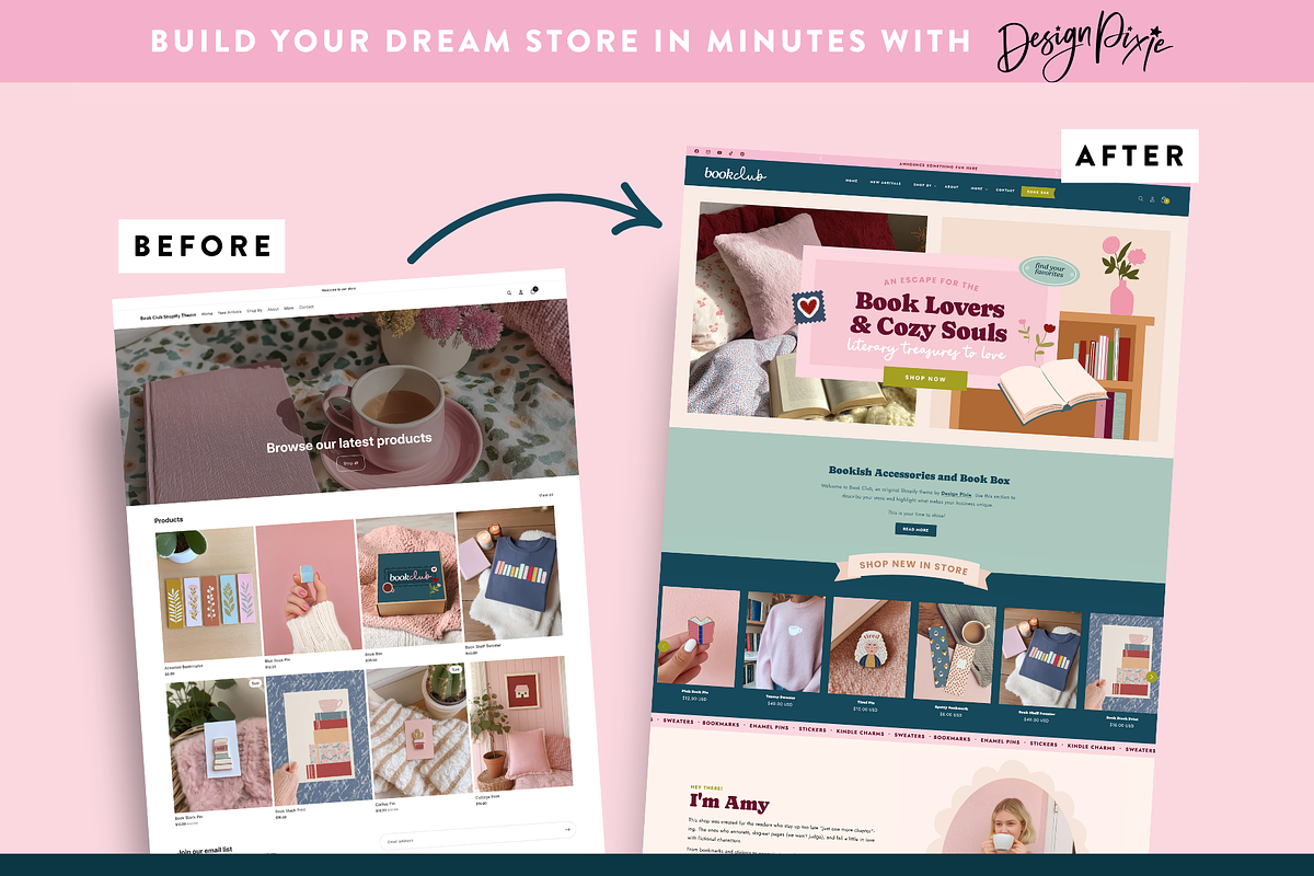 Book Shopify Theme Template, a Shopify Template by Design Pixie (Photo 5 of 12)