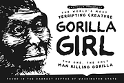 Gorilla Girl - Hand Drawn Font, a Script Font by Graticle (Thumbnail 1 of 3)