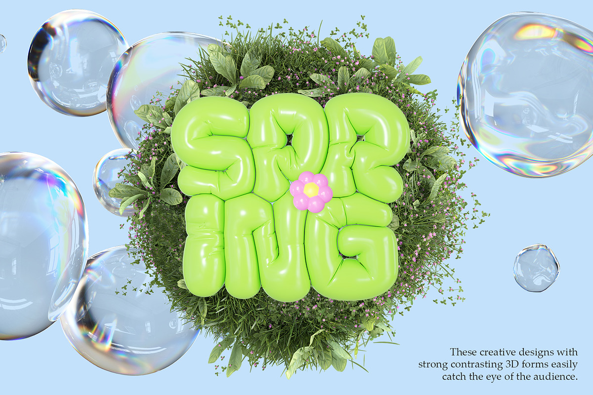 Hello Spring - 3D Lettering Set, a Graphic by LarysaZabrotskaya (Photo 14 of 16)