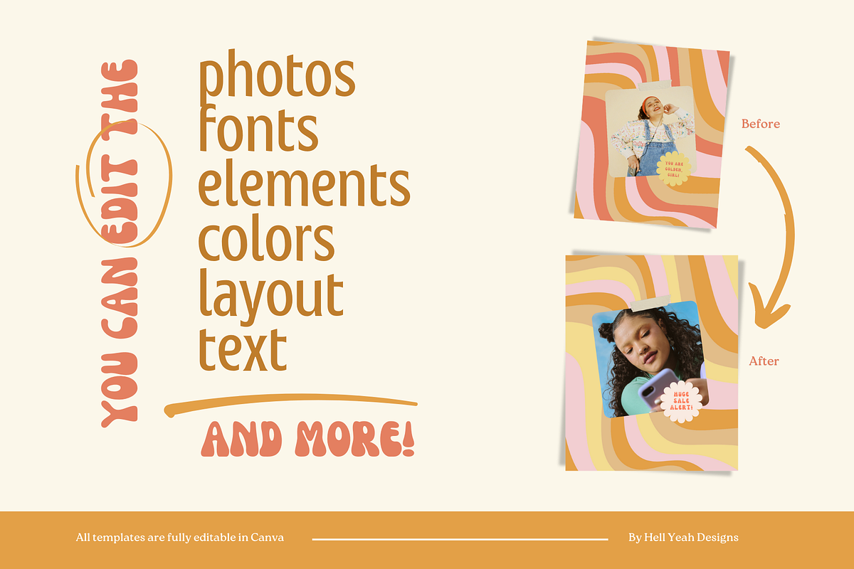 Retro Quotes Instagram Templates, a Templates & Theme by Hell Yeah Designs (Photo 6 of 6)