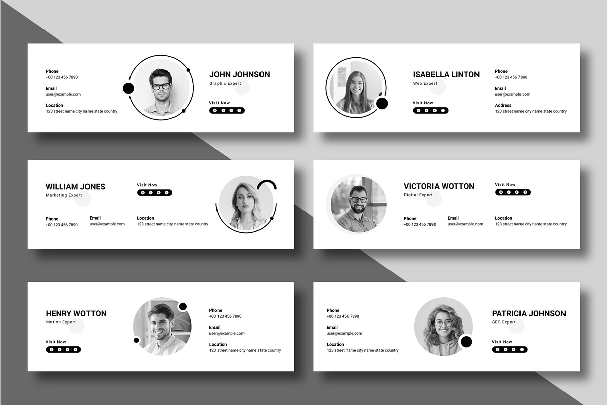 Creative Email Signature Layout, an Email Template by MightyDesign (Photo 2 of 5)