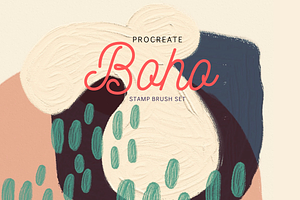 boho oil paint ProCreate brush set