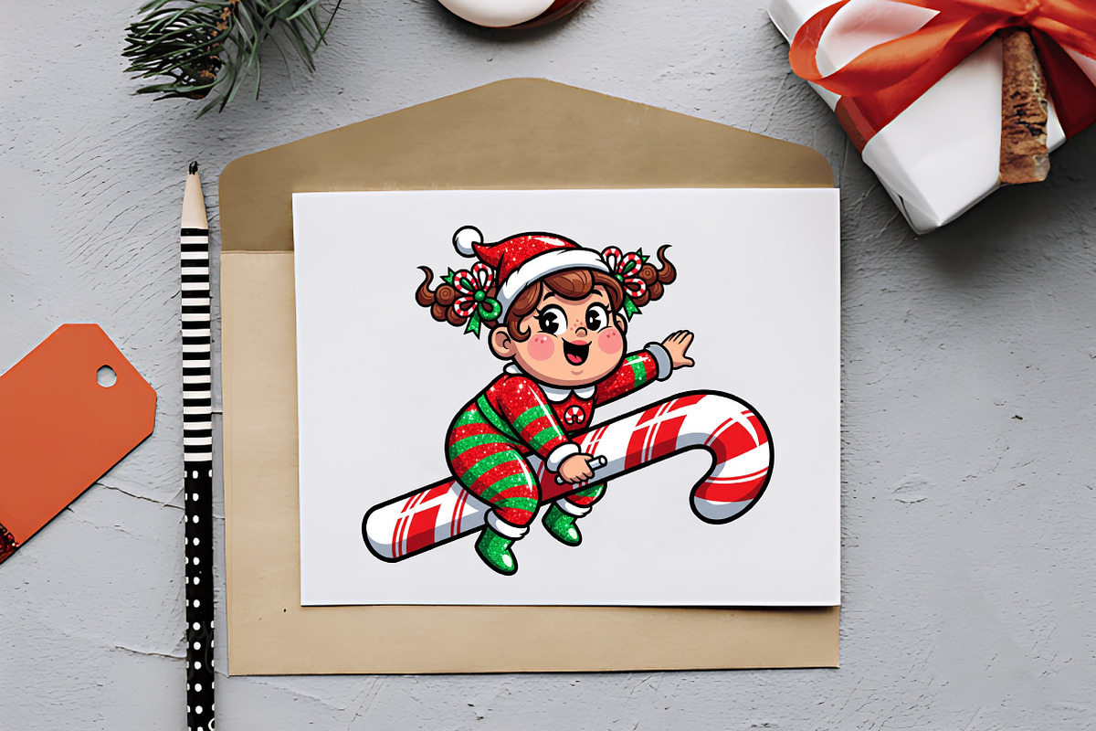 Cute Holiday Girls Funny Christmas, an Illustration by RobertsArt (Photo 2 of 7)