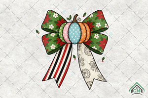 Christmas Bow PNG, an Illustration by Craft Nest