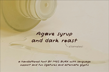 Agave Syrup - Handlettered Font