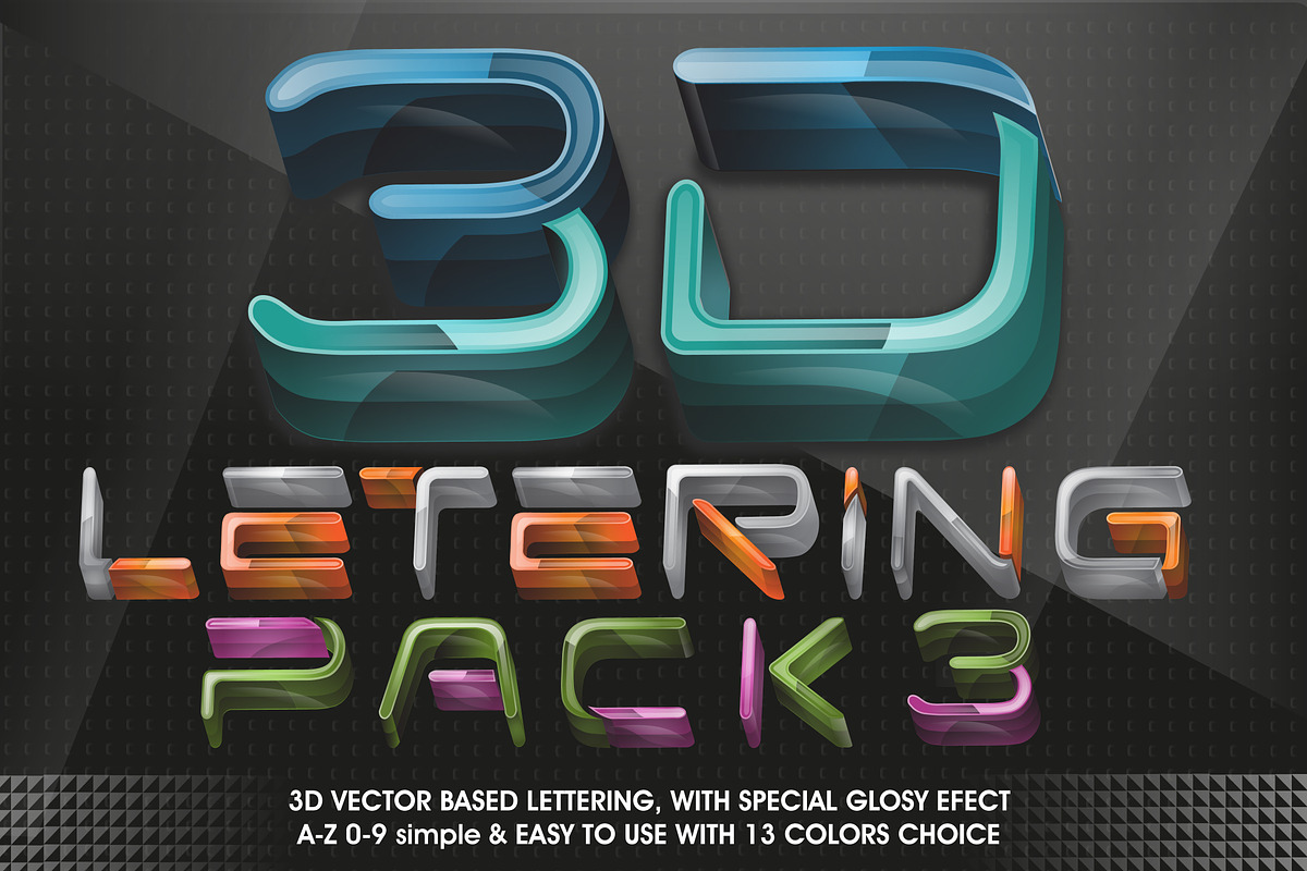 3D LETTERING pack#3