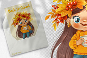 Girl in wreath back to school, a Person Illustration by Azuzlikus (Thumbnail 2 of 3)