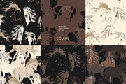 Horses vector seamless set, a Pattern Graphic by PatternsBlooming (Thumbnail 2 of 6)