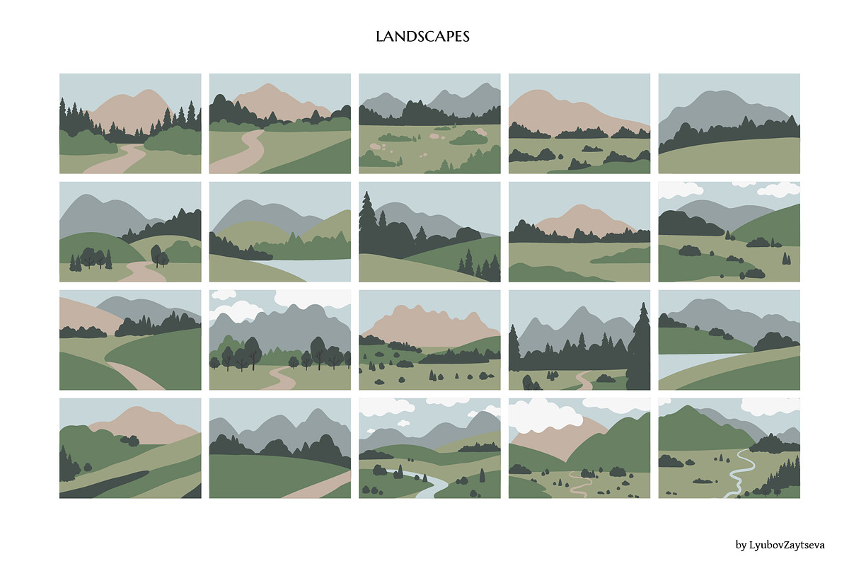 Mountain trip | landscape creator, a Decorative Illustration by LyubovZaytseva (Photo 10 of 16)