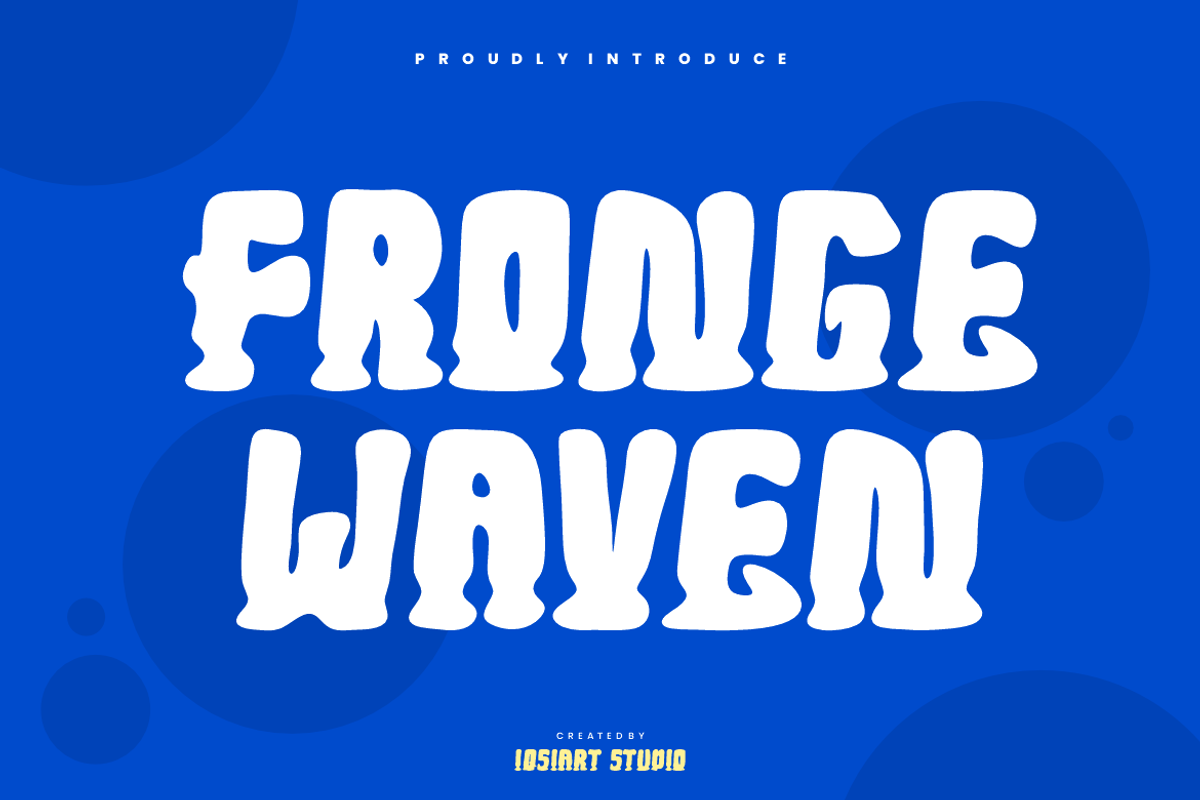 Fronge Waven - Liquid Font, a Sans Serif Font by Iqsiart Studio (Photo 1 of 6)