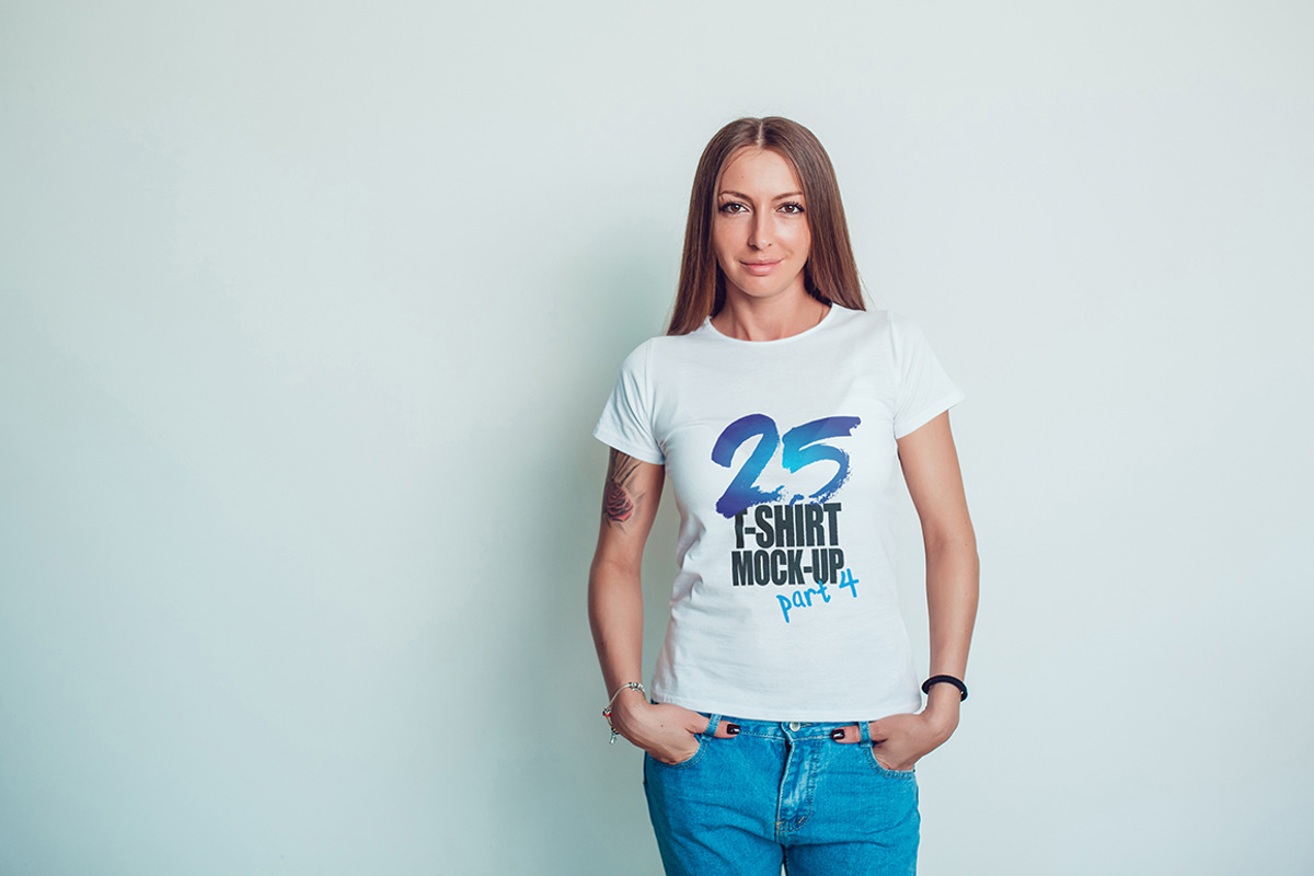 25 T-Shirts Mock-Up (Part 4), a Shirt Mockup by Freeman Studio (Photo 27 of 32)