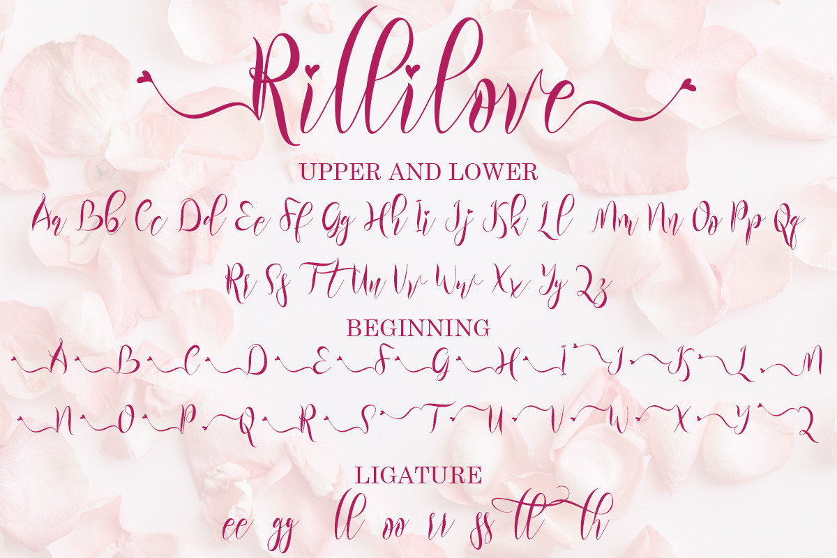 Rillilove, a Script Font by Yoga Letter (Photo 11 of 12)
