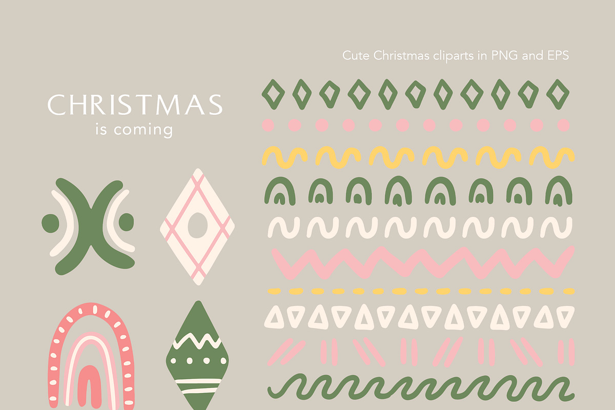 Christmas is coming! Cute cliparts, a Seasonal Illustration by Volha Studio (Photo 12 of 13)