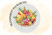 Watercolor Tropical Fruits Summer C, an Illustration by SVGArt (Thumbnail 9 of 9)