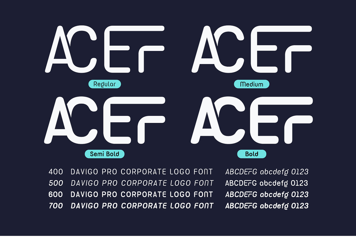 Davigo Pro a Modern Rounded Fonts, a Sans Serif Font by Lettertype Studio (Photo 3 of 14)