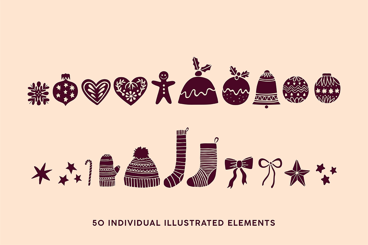 Cozy Hand-Drawn Christmas Clipart, an Illustration by Soph Rowe (Photo 2 of 8)