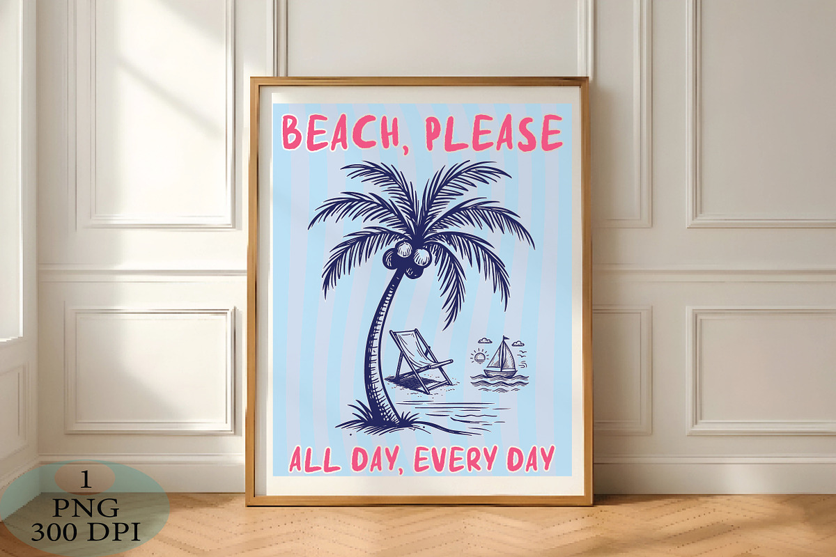 Beach Please All Day Every Day, an Illustration by Daily.Designs (Photo 3 of 3)