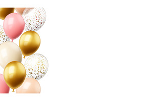 Realistic balloons background with, an Object Illustration by Valerie Bodnar