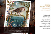 Stonehenge Nature Digital Postcards, an Animal Illustration by The Dutch Lady Designs (Thumbnail 5 of 7)