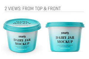 Dairy Jars Mockup