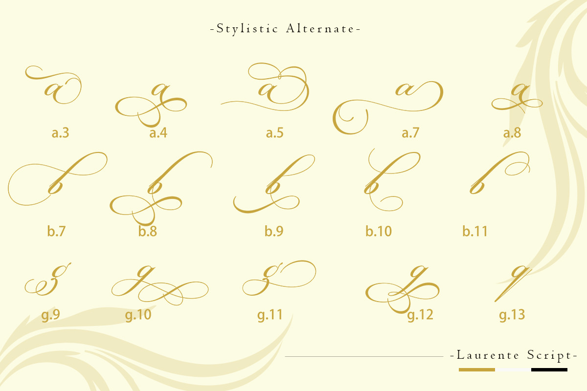 Laurente script, a Script Font by Slex Studio (Photo 6 of 10)
