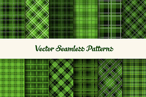 Seamless Green Patrick Tartans